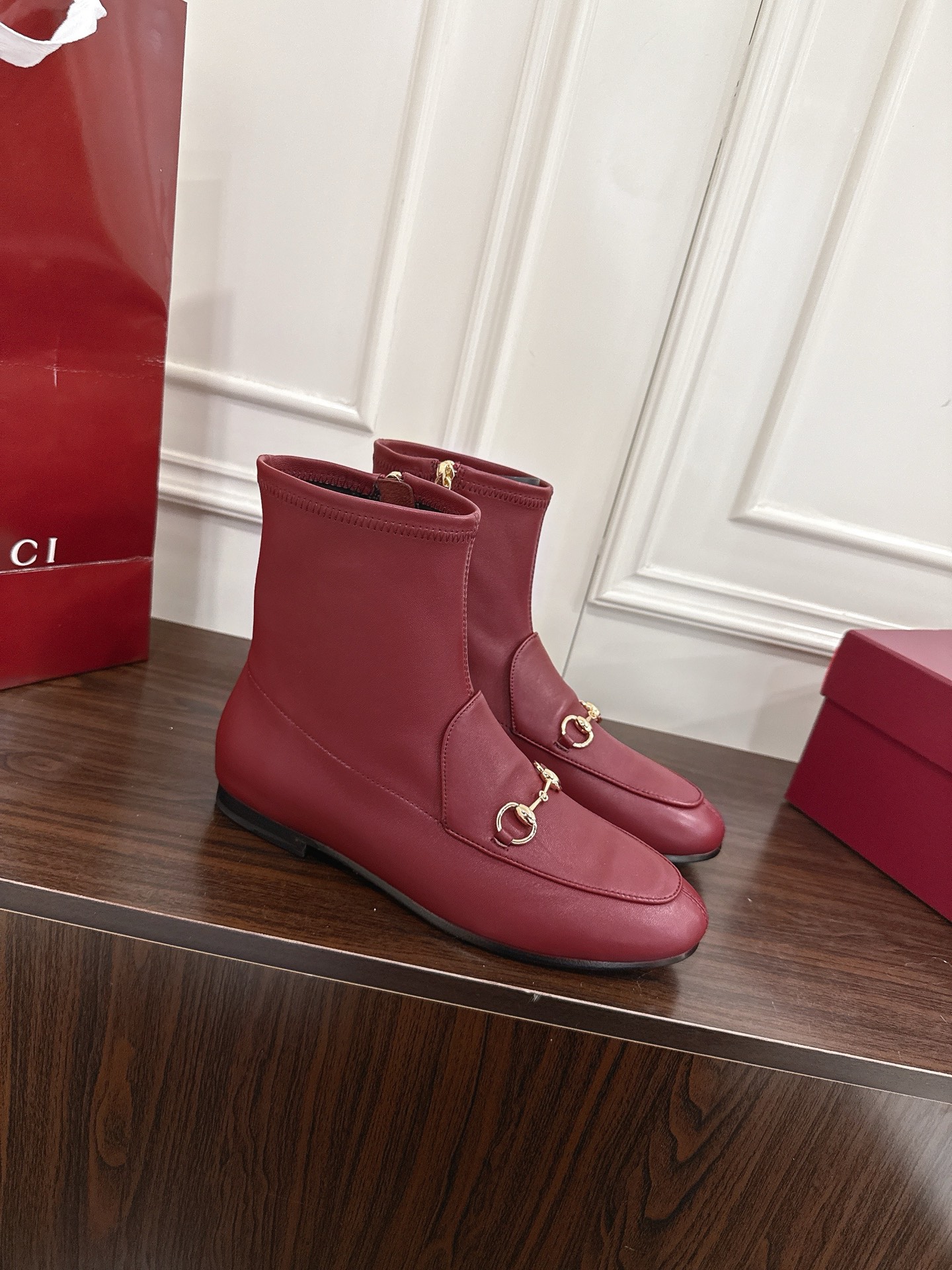 Bagsaaa Gvc*1 Women's Jordaan ankle boot 831013 red