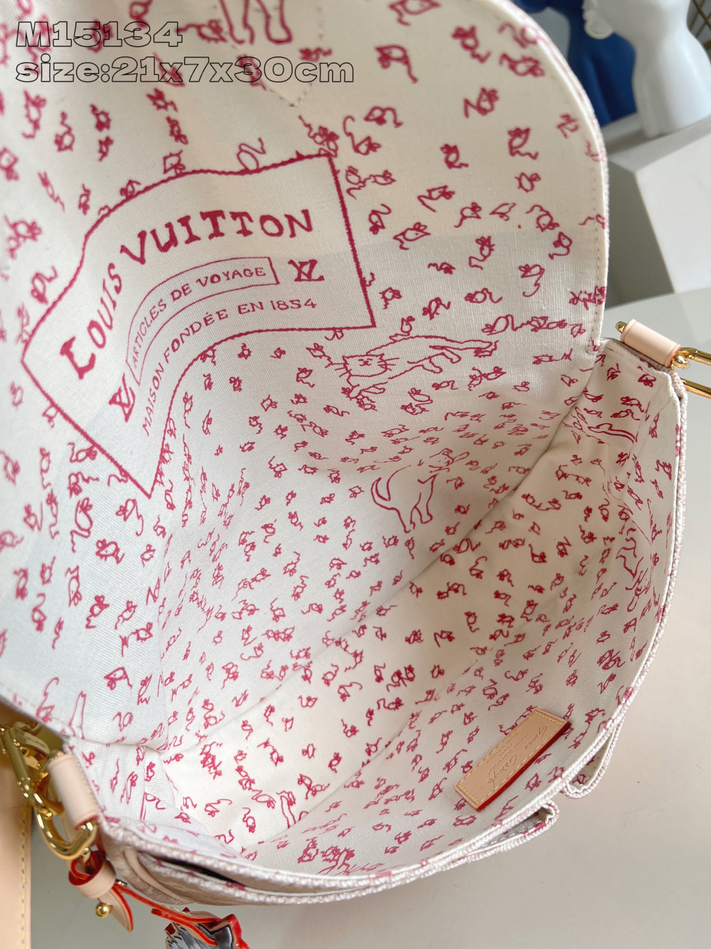 Bagsaaa M15134 L0vis Vvtt0n Escape Bag Meowgram - 30cm