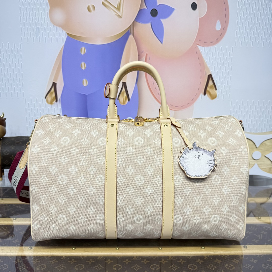 Bagsaaa M25787 L0vis Vvtt0n Travels With Grace Keepall Bandoulière 45 Meowgram - 45cm