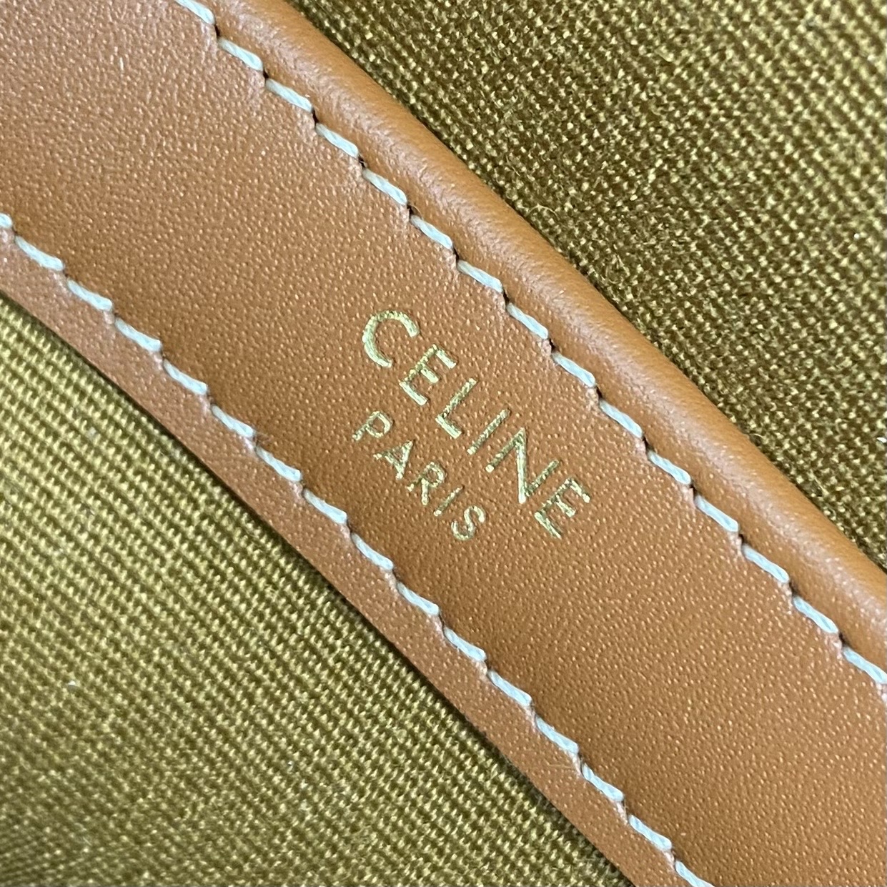 Bagsaaa Ce1i*e Small Bowling bag in Triomphe Canvas and Calfskin leather brown - 25cm