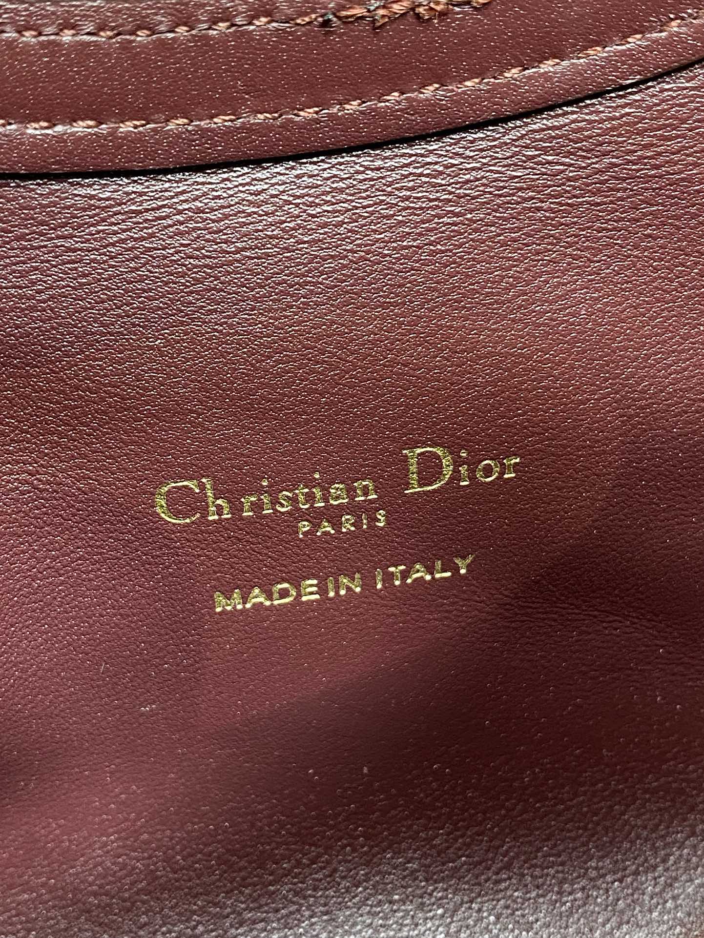 Bagsaaa D10r Jolie Top Handle Mini Bag Plum Cannage Lambskin - 18.5cm