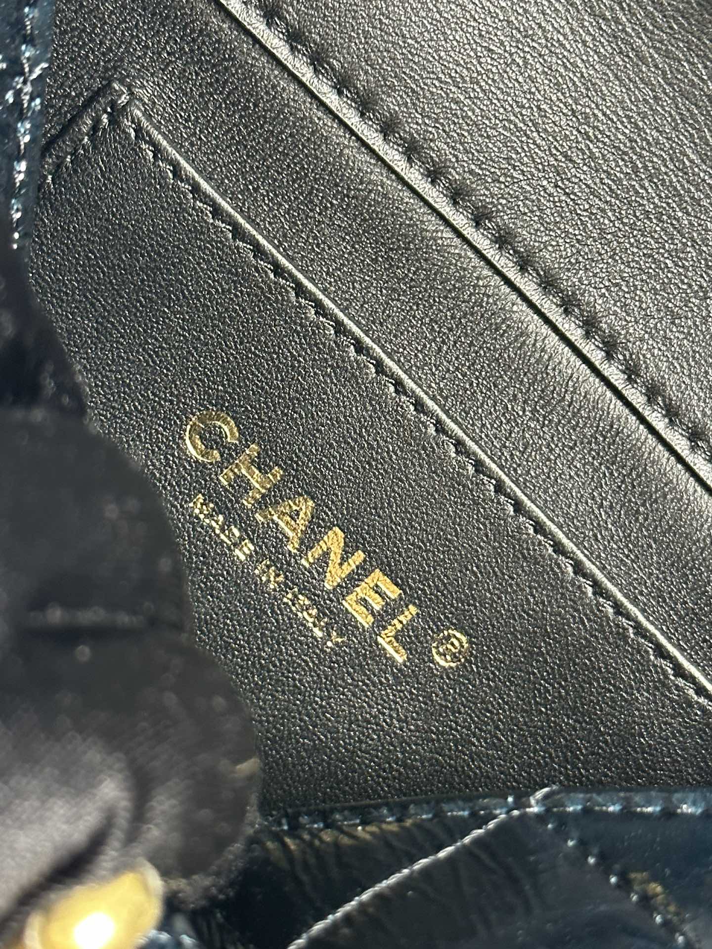 Bagsaaa Ch**el Mini Flap Bag AS5618 Black Patent - 19.5cm
