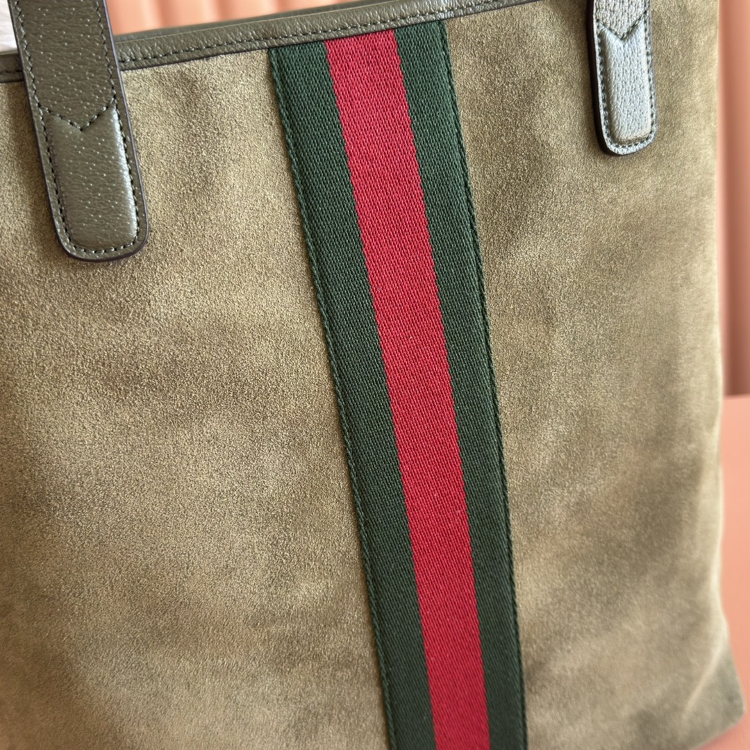 Bagsaaa Gvc*1 Ophidia medium tote bag 834465 dark green suede - 36cm