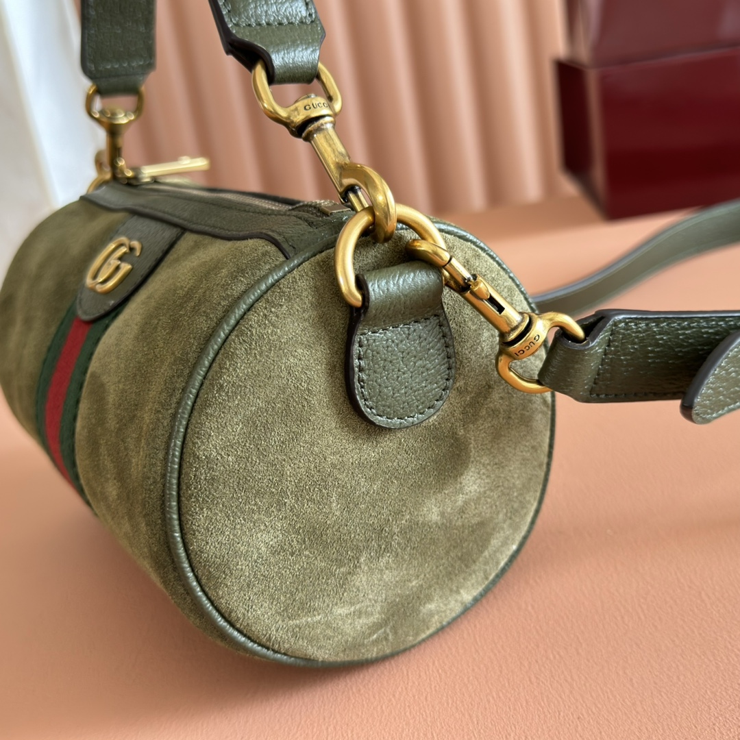 Bagsaaa Gvc*1 Ophidia mini bag 846869 dark green suede - 18.5cm