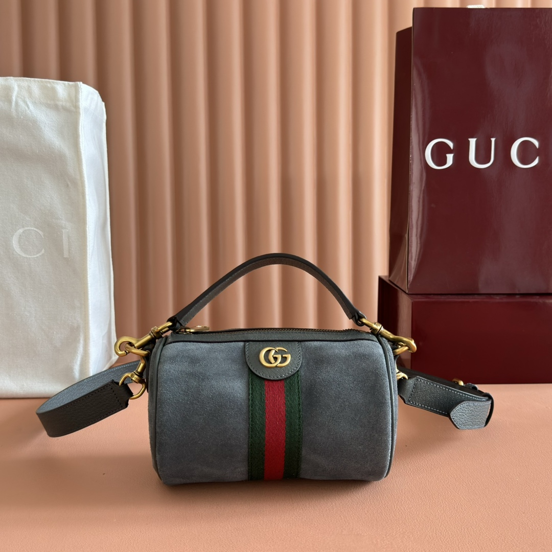 Bagsaaa Gvc*1 Ophidia mini bag 846869 dark gray suede - 18.5cm