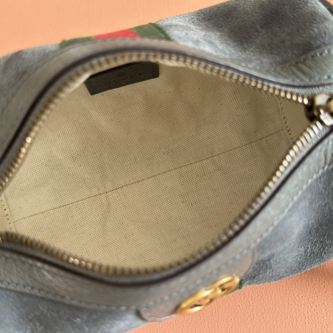 Bagsaaa Gvc*1 Ophidia mini bag 846869 dark gray suede - 18.5cm