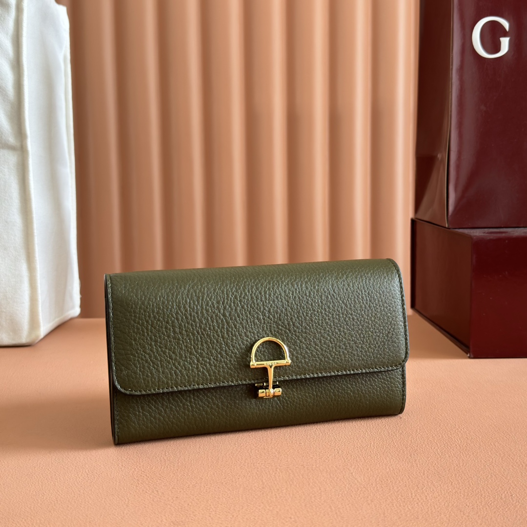 Bagsaaa Gvc*1 Softbit continental wallet 828147 dark green - 19cm