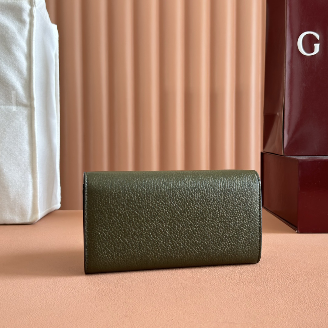 Bagsaaa Gvc*1 Softbit continental wallet 828147 dark green - 19cm