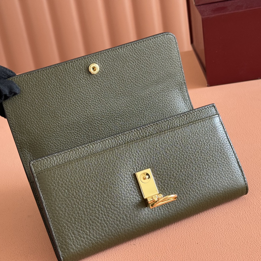 Bagsaaa Gvc*1 Softbit continental wallet 828147 dark green - 19cm