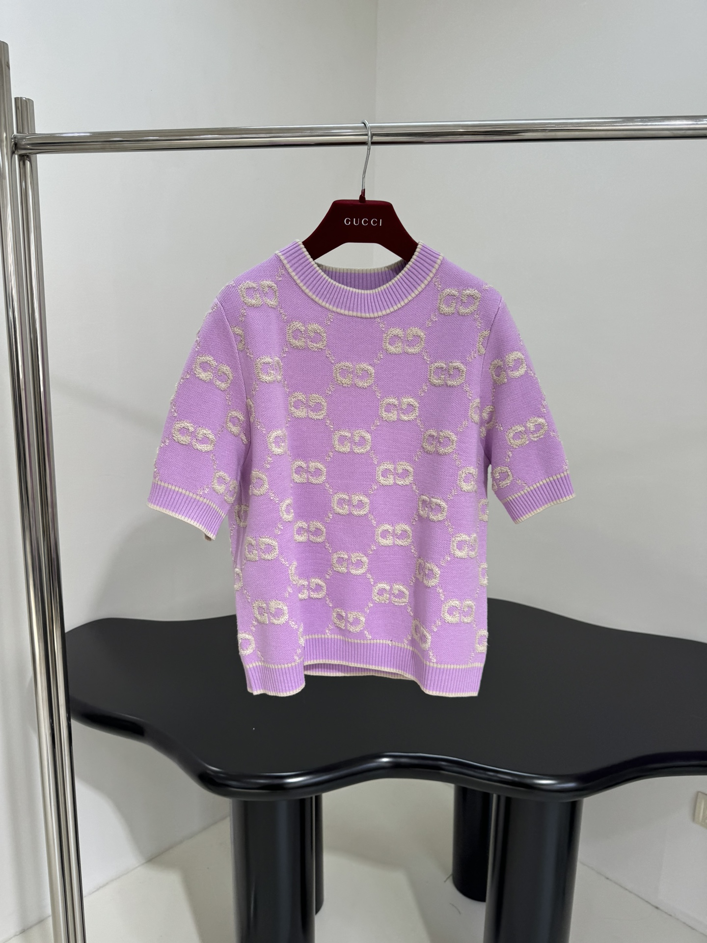 Bagsaaa Gvc*1 GG knit wool top light purple