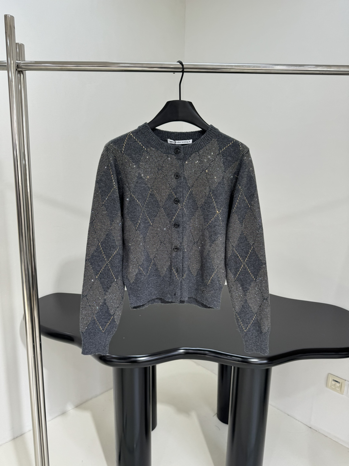 Bagsaaa A1exa*der Wang crystal hotfix cardigan