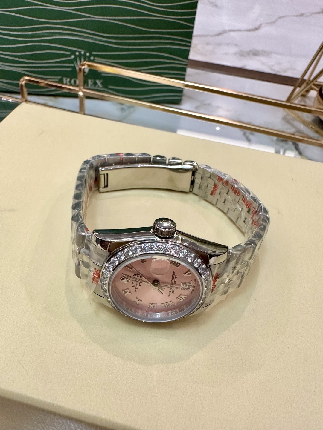 Bagsaaa R01ex Lady-Datejust watch with a pink dial - 30mm