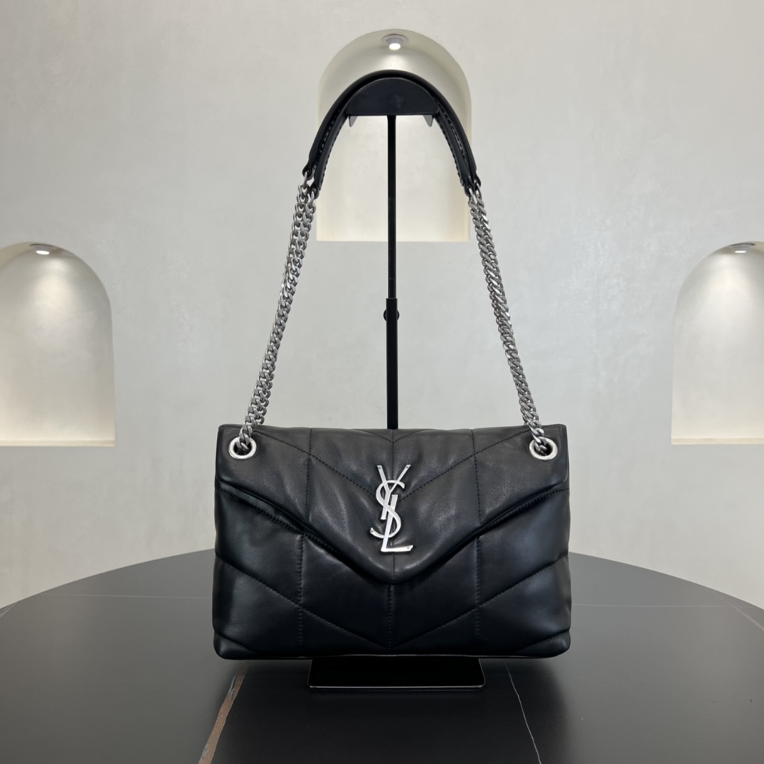 Bagsaaa Y51 Puffer Small in Nappa leather 577476 black & silver - 29cm