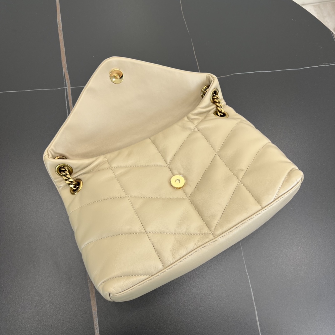 Bagsaaa Y51 Puffer Small in Nappa leather 577476 beige - 29cm