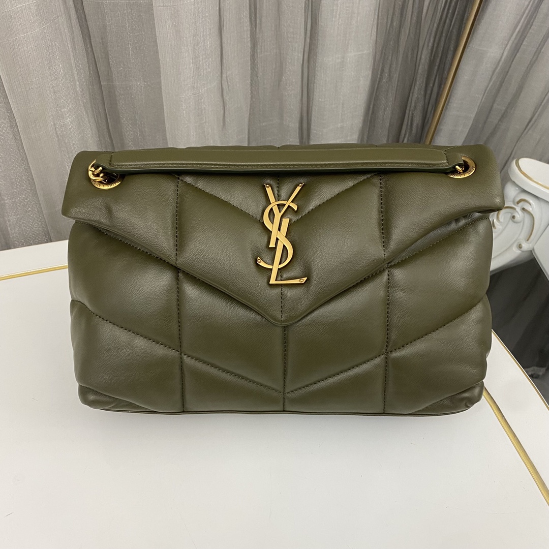 Bagsaaa Y51 Puffer Small in Nappa leather 577476 green - 29cm