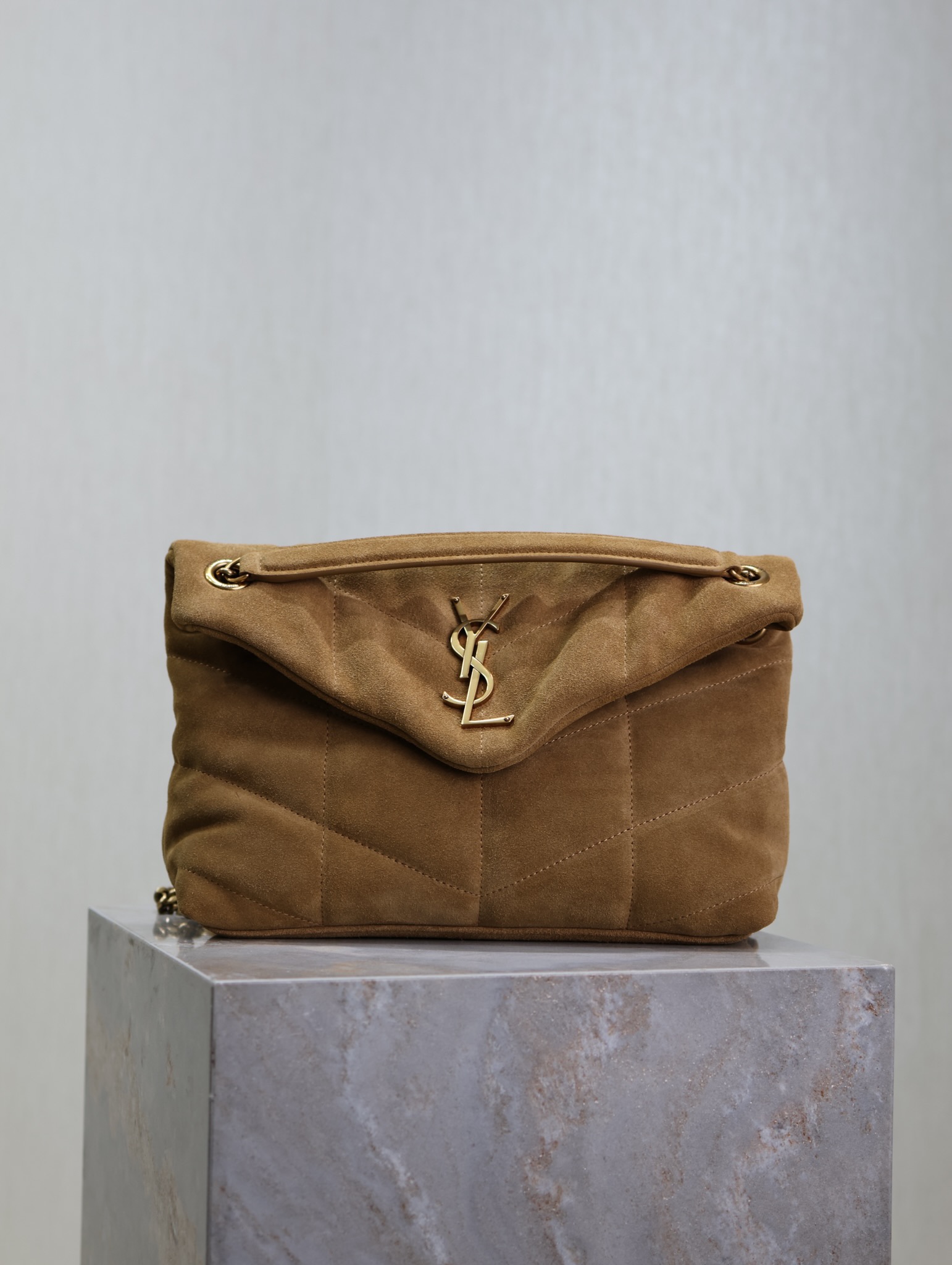 Bagsaaa Y51 Puffer Small in Nappa leather 577476 brown suede - 29cm