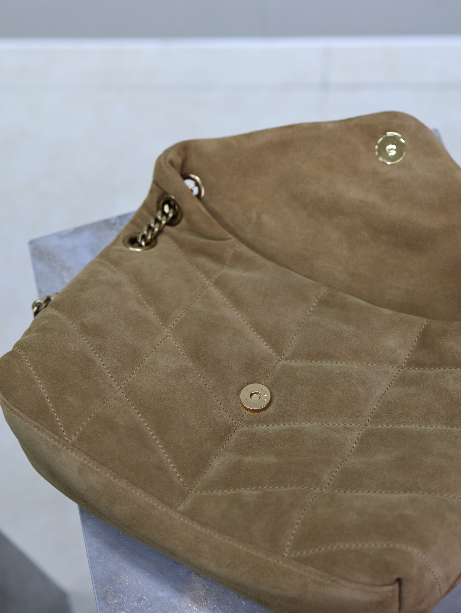 Bagsaaa Y51 Puffer Small in Nappa leather 577476 brown suede - 29cm