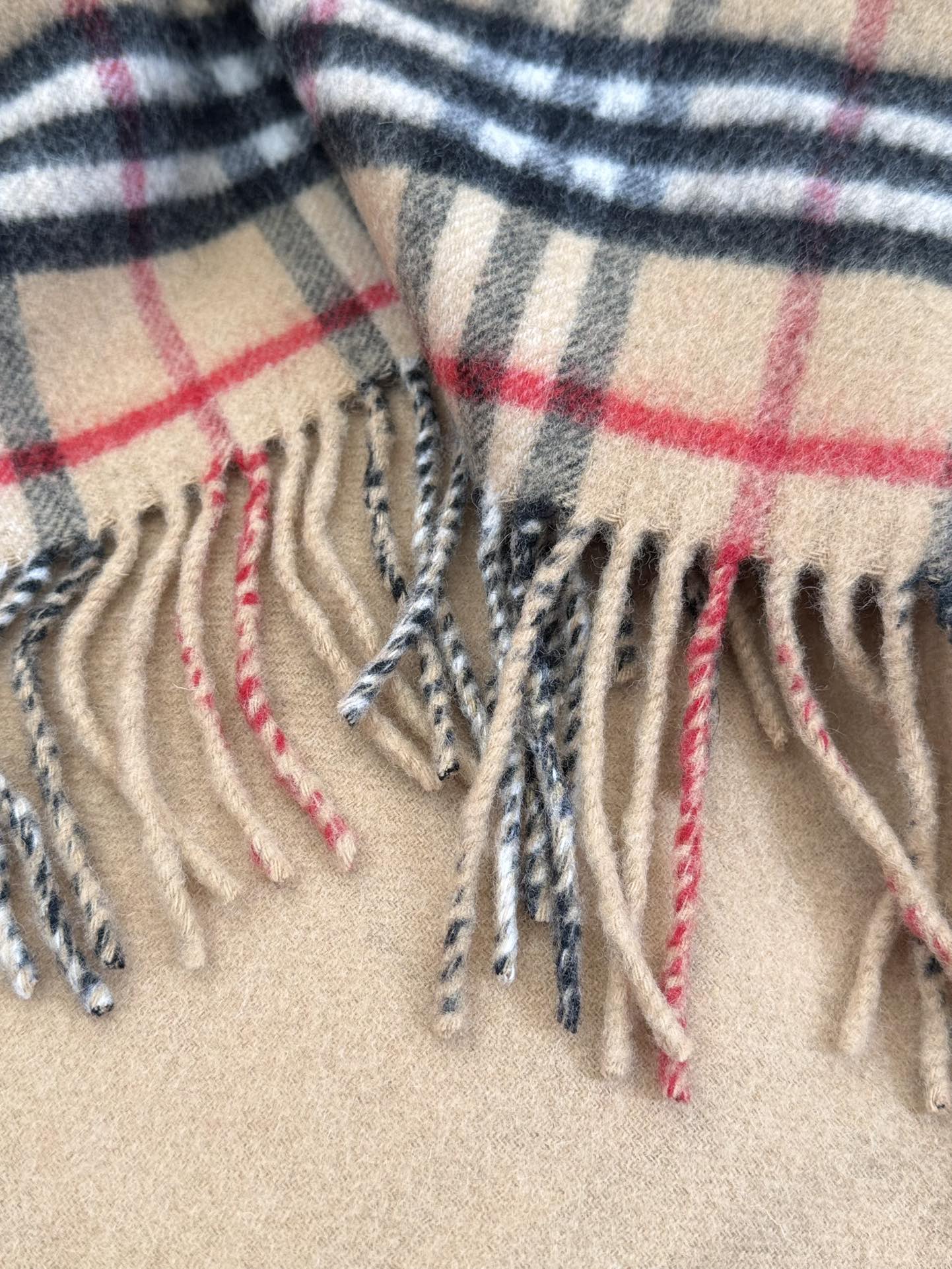 Bagsaaa Bv*b*rry Check Wool Cape Beige - 140*140cm