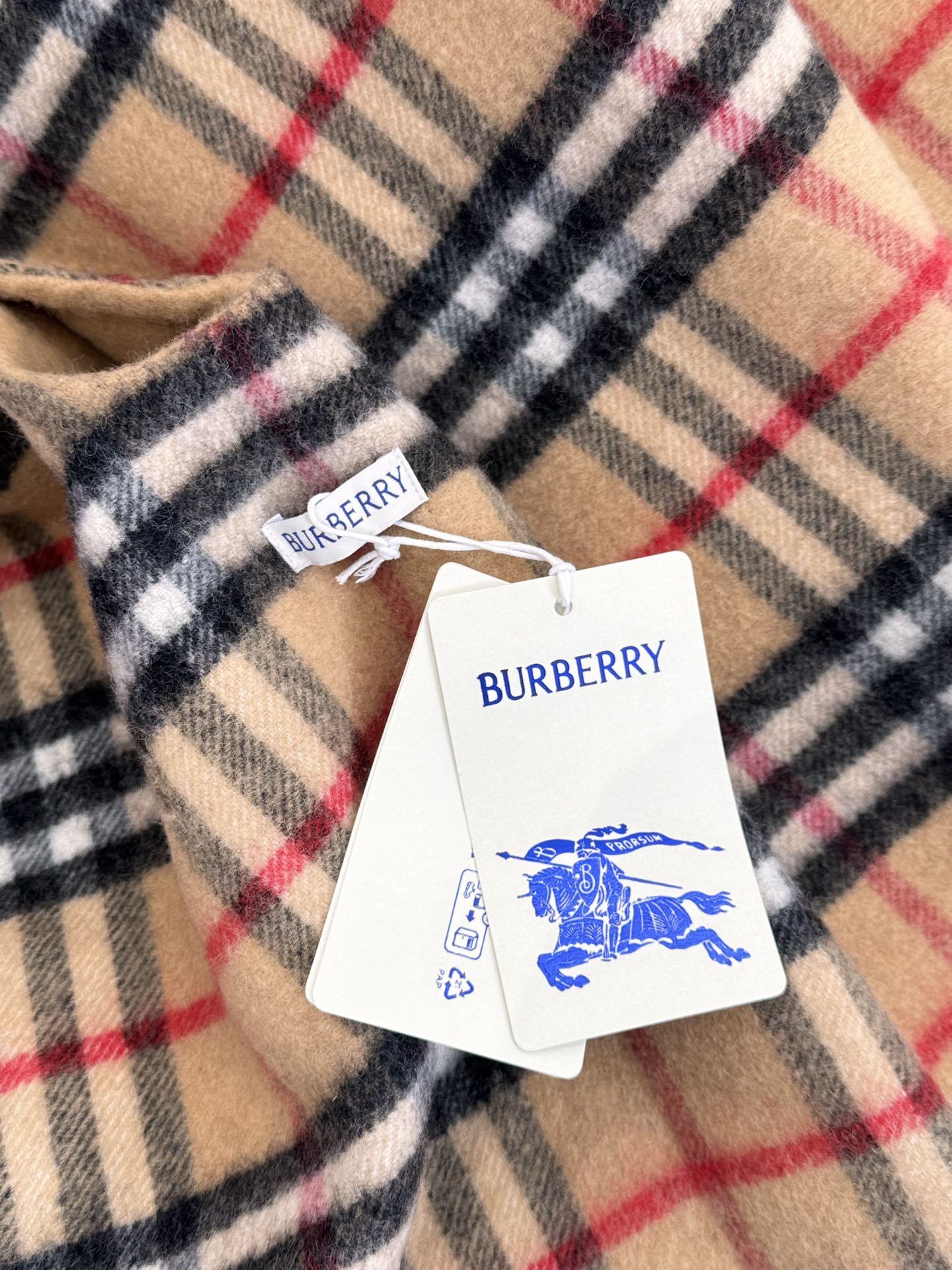 Bagsaaa Bv*b*rry Check Wool Cape Beige - 140*140cm