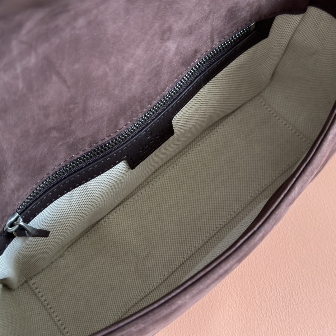 Bagsaaa Gvc*1 GG Marmont medium shoulder bag 837267 dark brown - 26cm