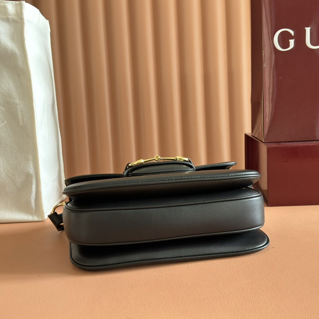 Bagsaaa Gvc*1 Horsebit 1955 Aura small shoulder bag 847063 black - 26cm