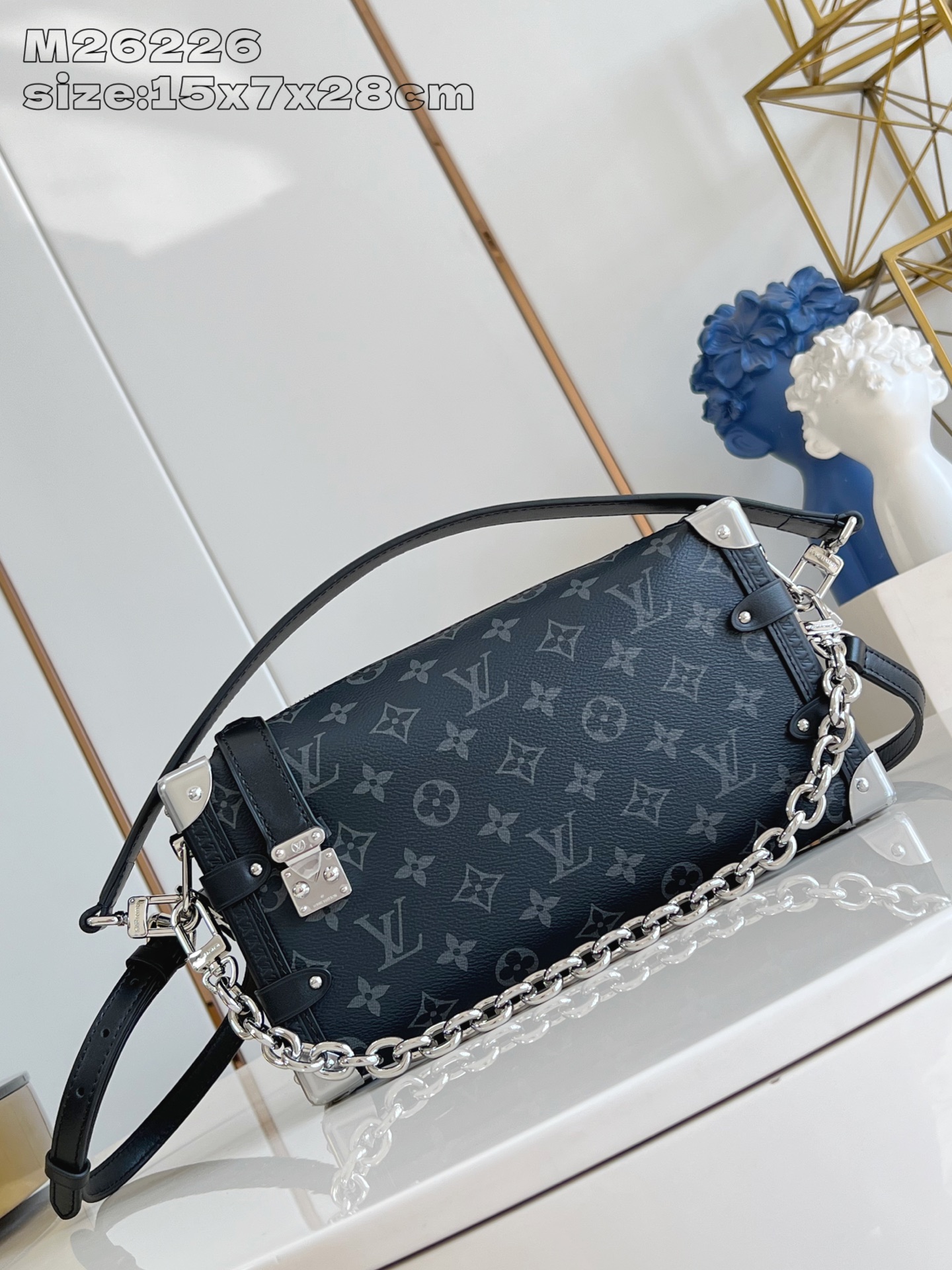 Bagsaaa LV M26226 Side Trunk MM East West Monogram Eclipse - 28cm