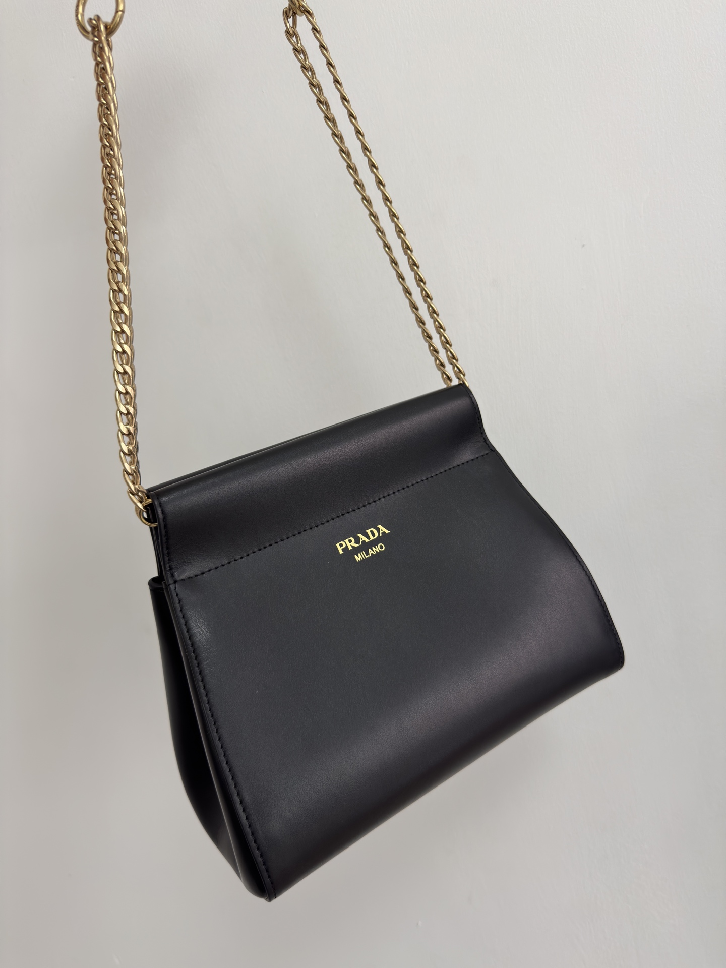 Bagsaaa Pra*a Enchaîné mini leather bag 1BC263 black - 22cm