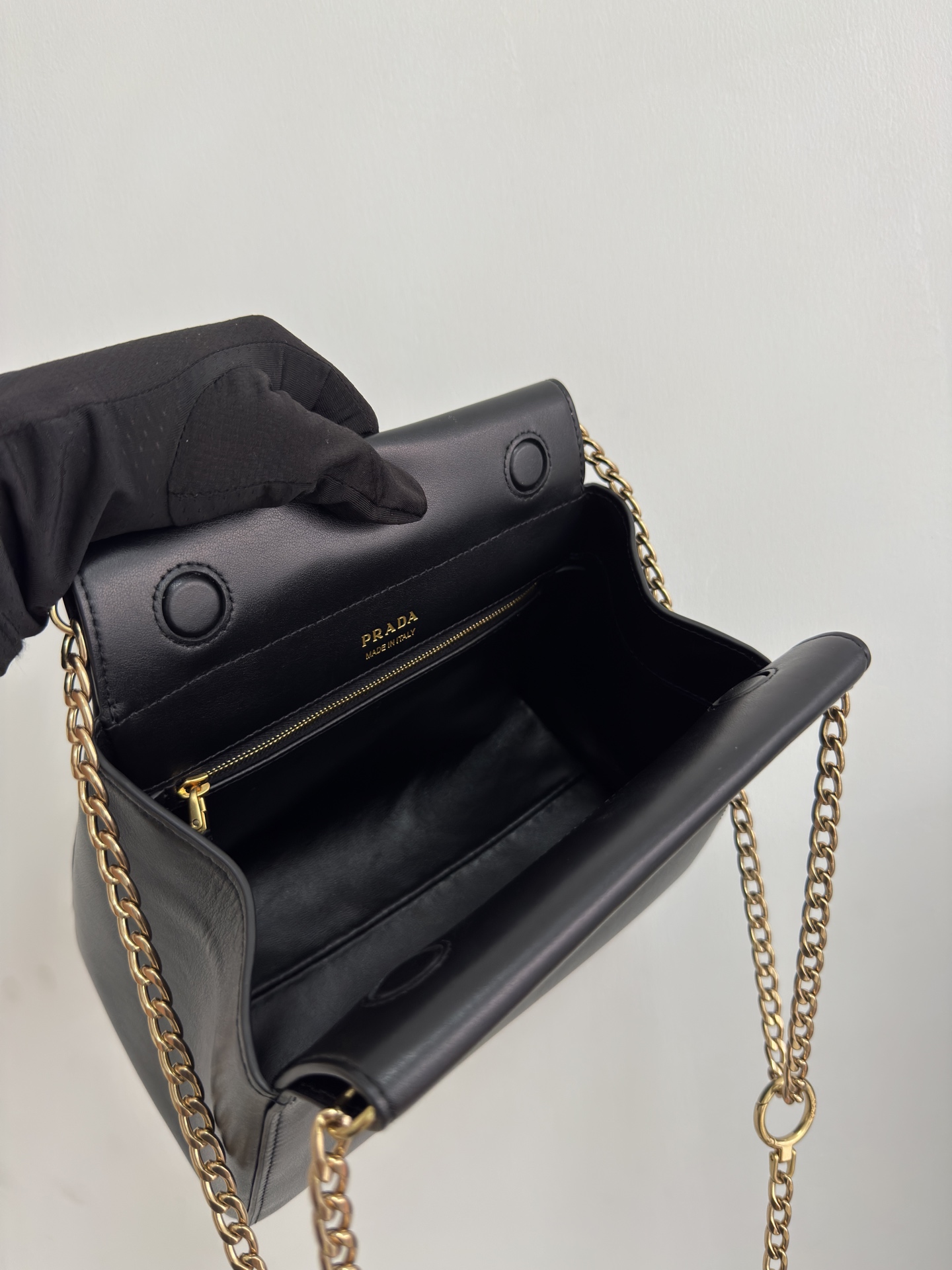 Bagsaaa Pra*a Enchaîné mini leather bag 1BC263 black - 22cm