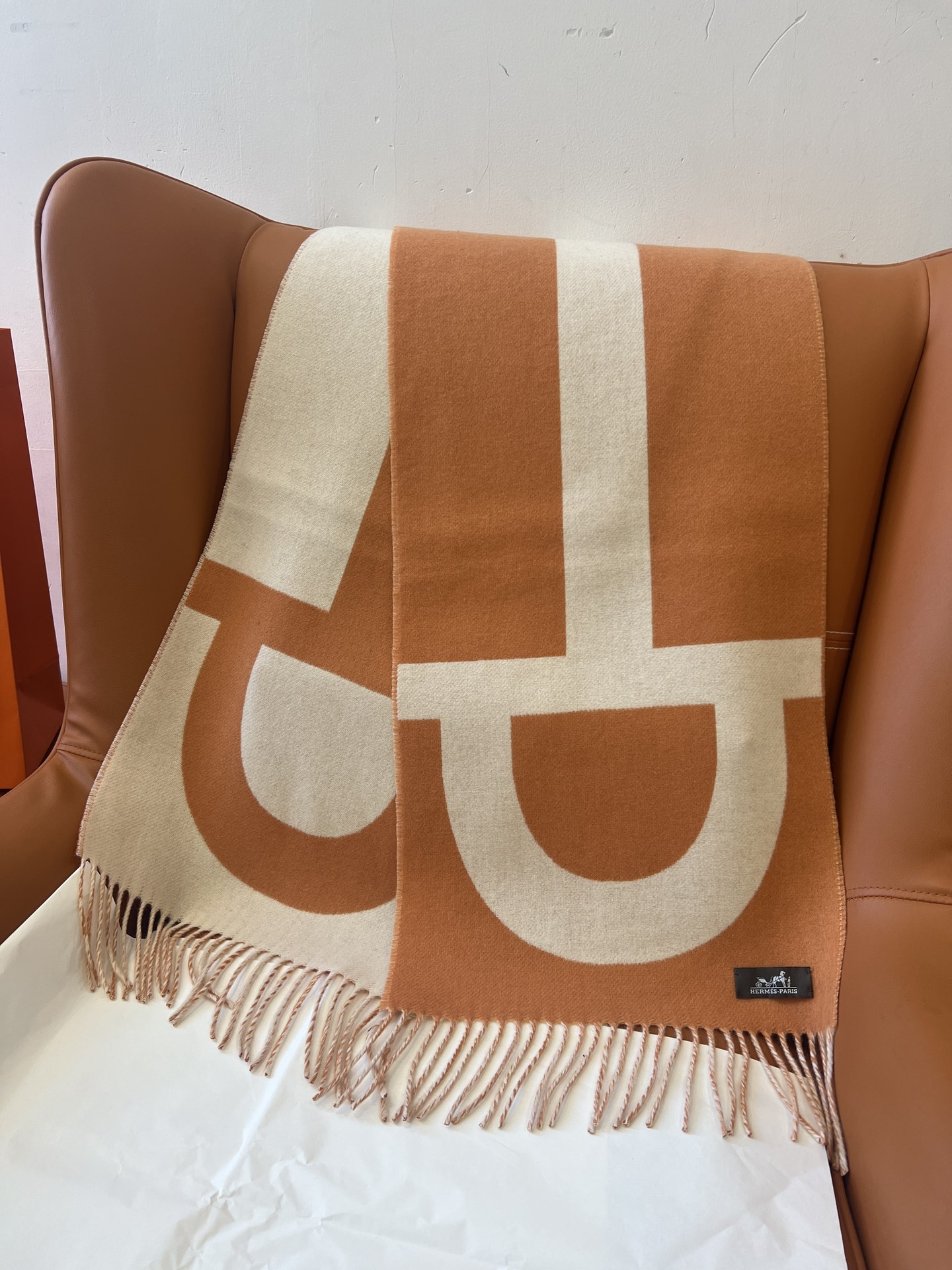 Bagsaaa H**me5 Casaque Grand Mors Beige - 30x140cm