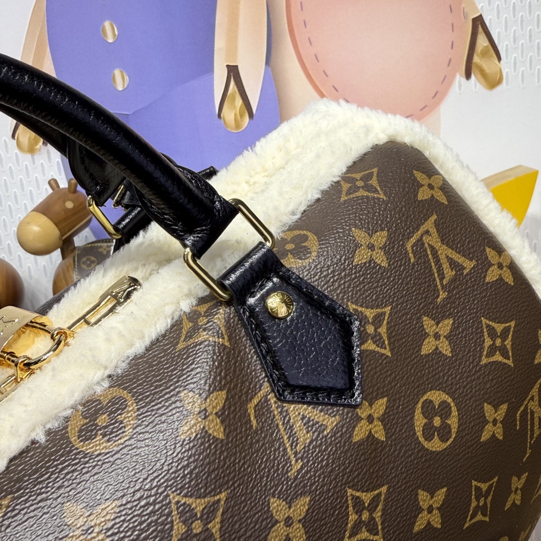 Bagsaaa M26326 LV Speedy Soft 30 Teddy Monogram shearling - 30cm