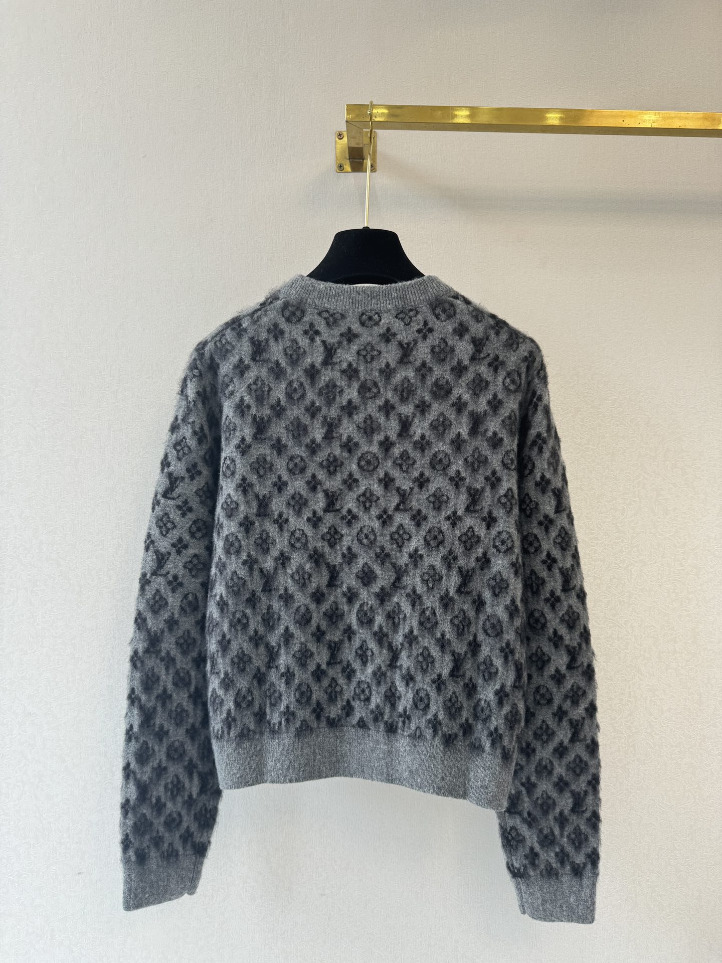Bagsaa L0vis Vvtt0n Brushed Monogram Cardigan gray