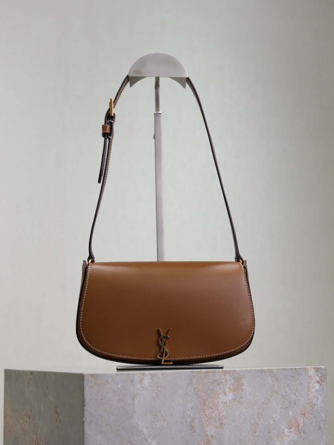 Bagsaaa Y51 Mini Voltaire In Box Sa1nt Lau*nt 779642 Brown - 21 X 11 X 4.5 CM