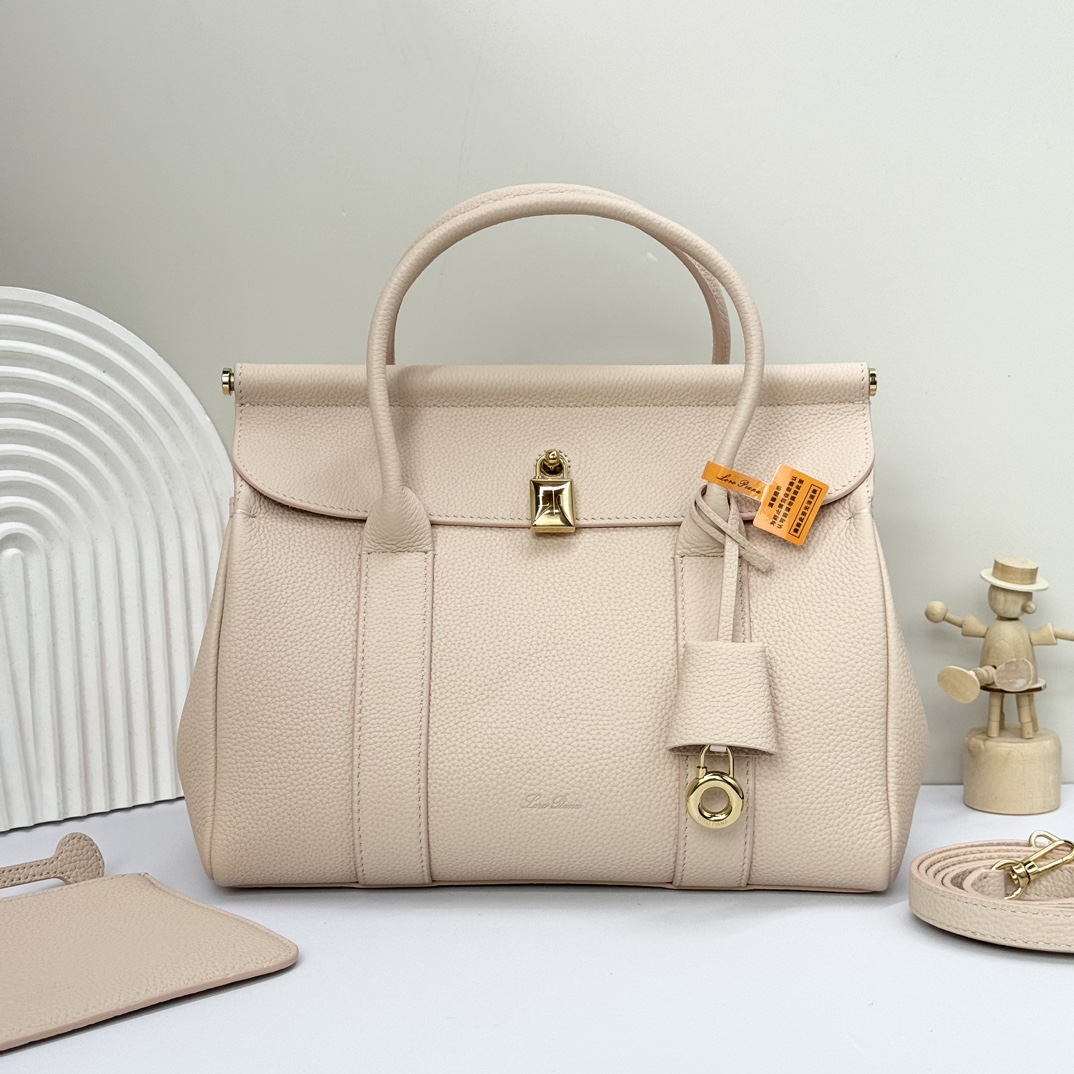 Bagsaaa L0r0 P1ana Loom bag L25 Beige - 25cm