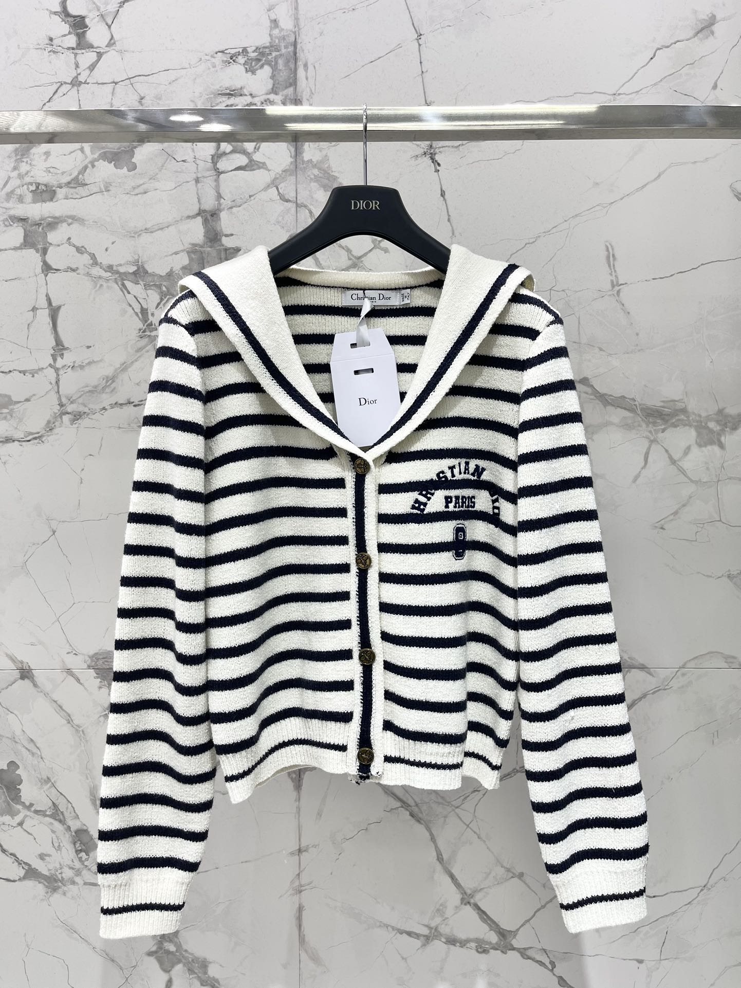Bagsaaa D10r Marinière cardigan D-Stripes motif