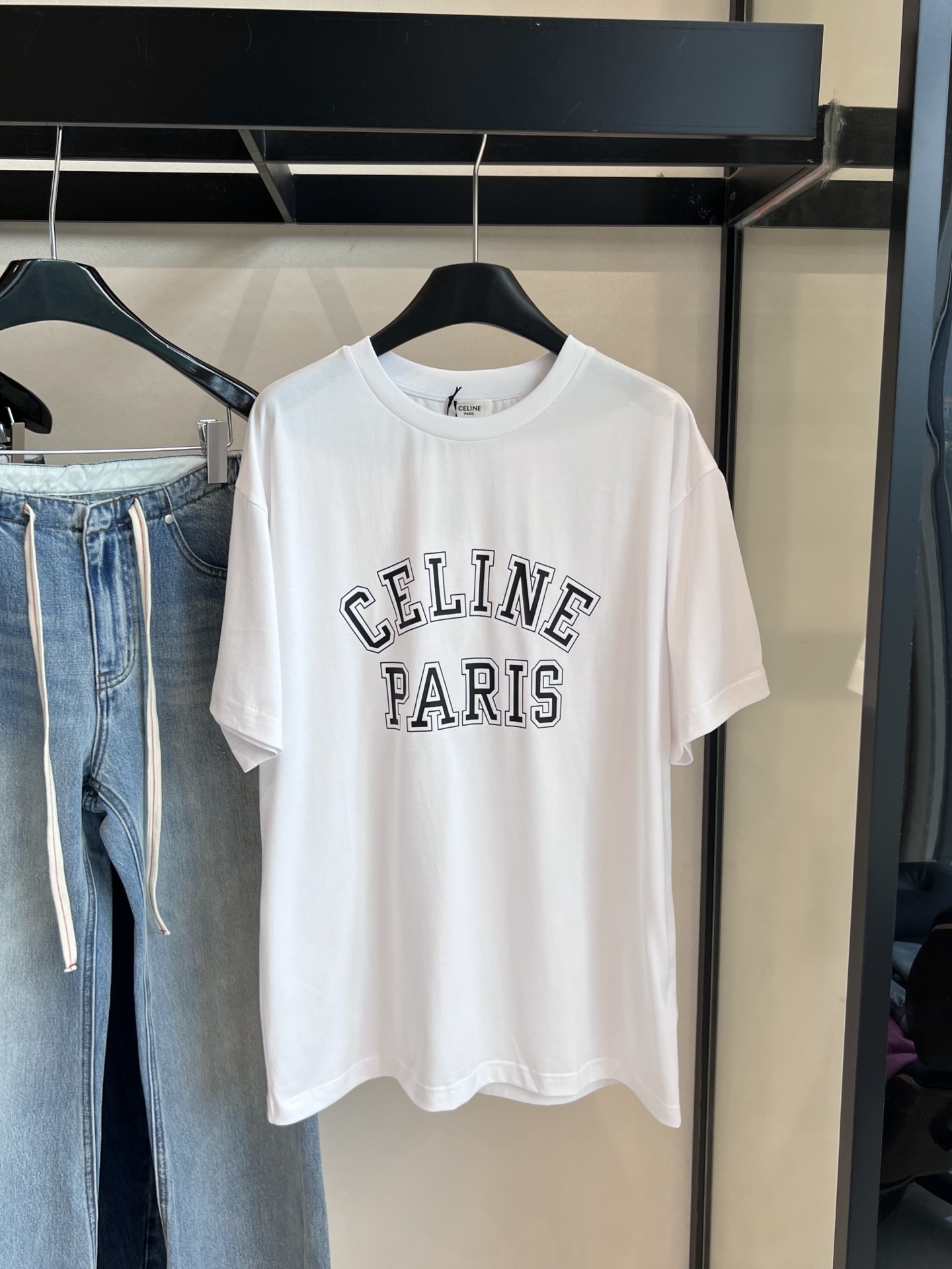Bagsaaa Ce1i*e Loose T-shirt in cotton jersey white