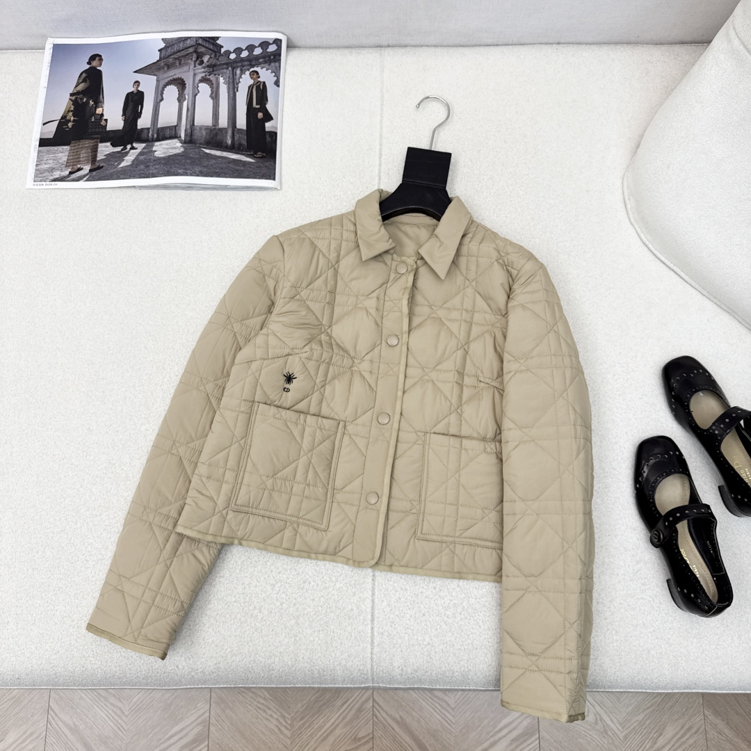 Bagsaaa D10r Cannage quilted jacket beige