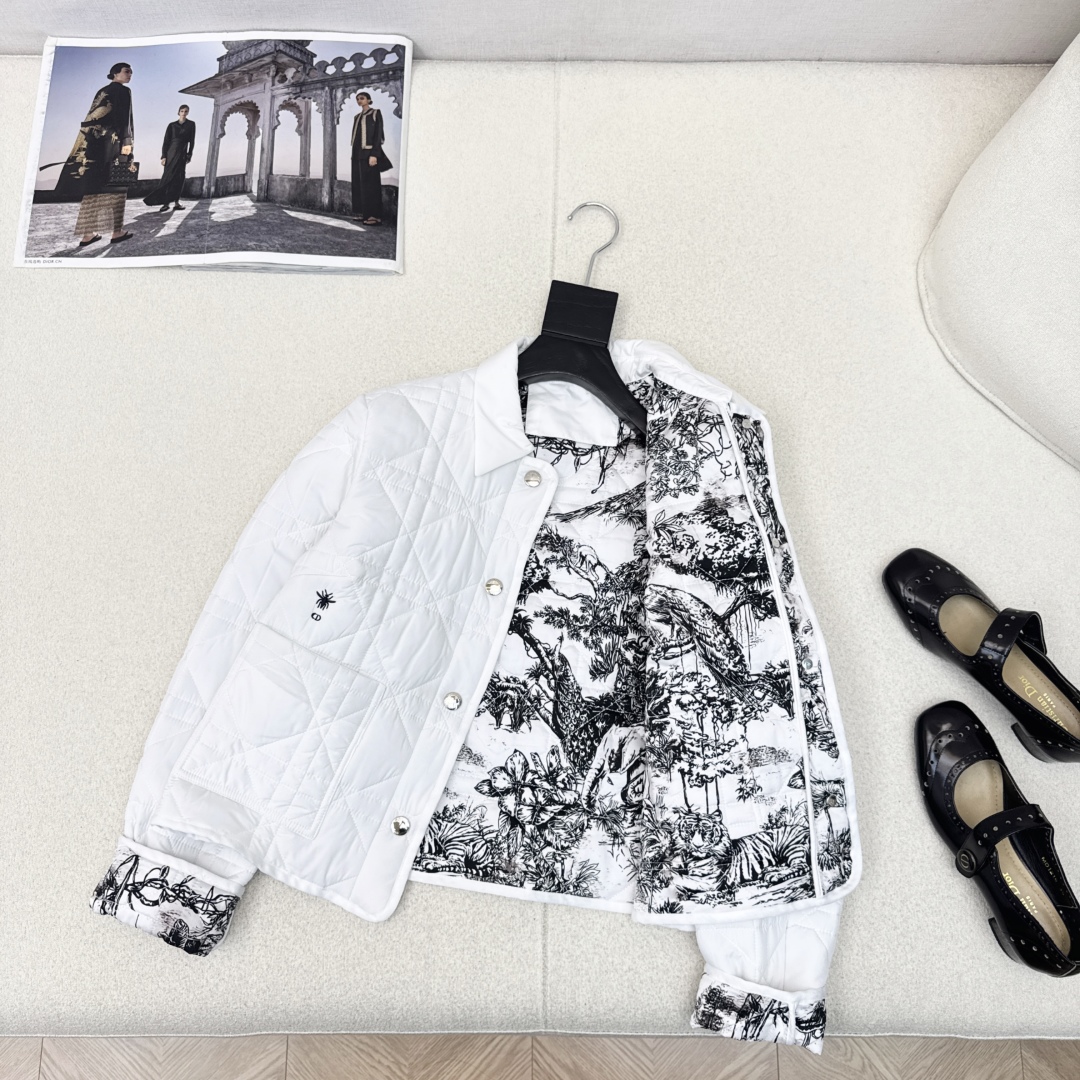 Bagsaaa D10r Cannage quilted jacket white