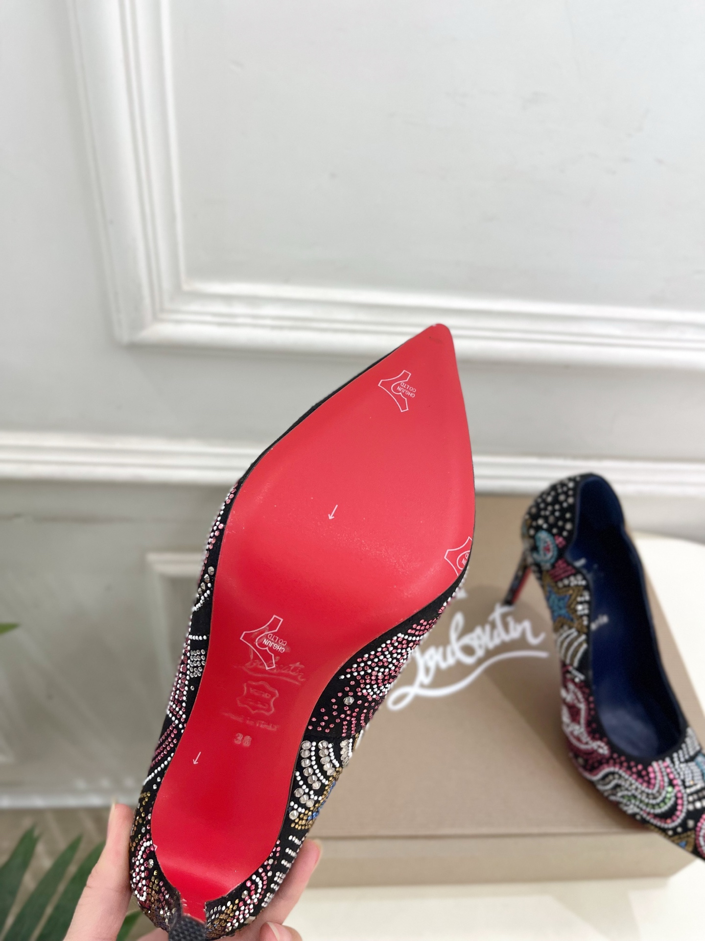 Bagsaaa Chr1st1an Louboutin Hot Chick Starlight pumps multicolored strass
