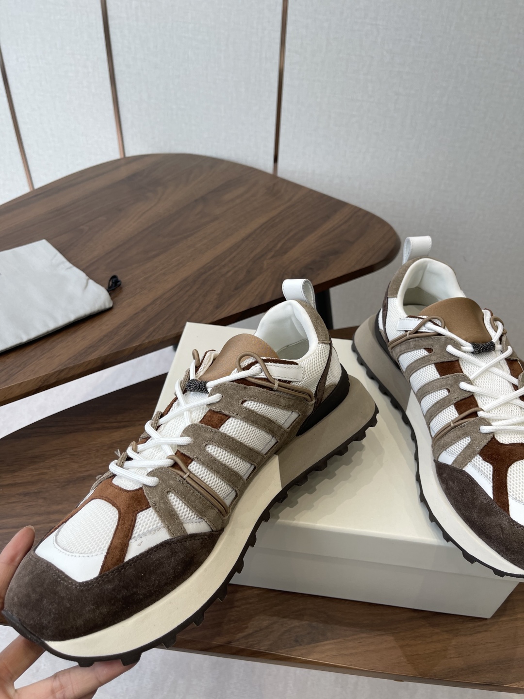 Bagsaaa Brunello Cucinelli Monili-detail sneakers mixed