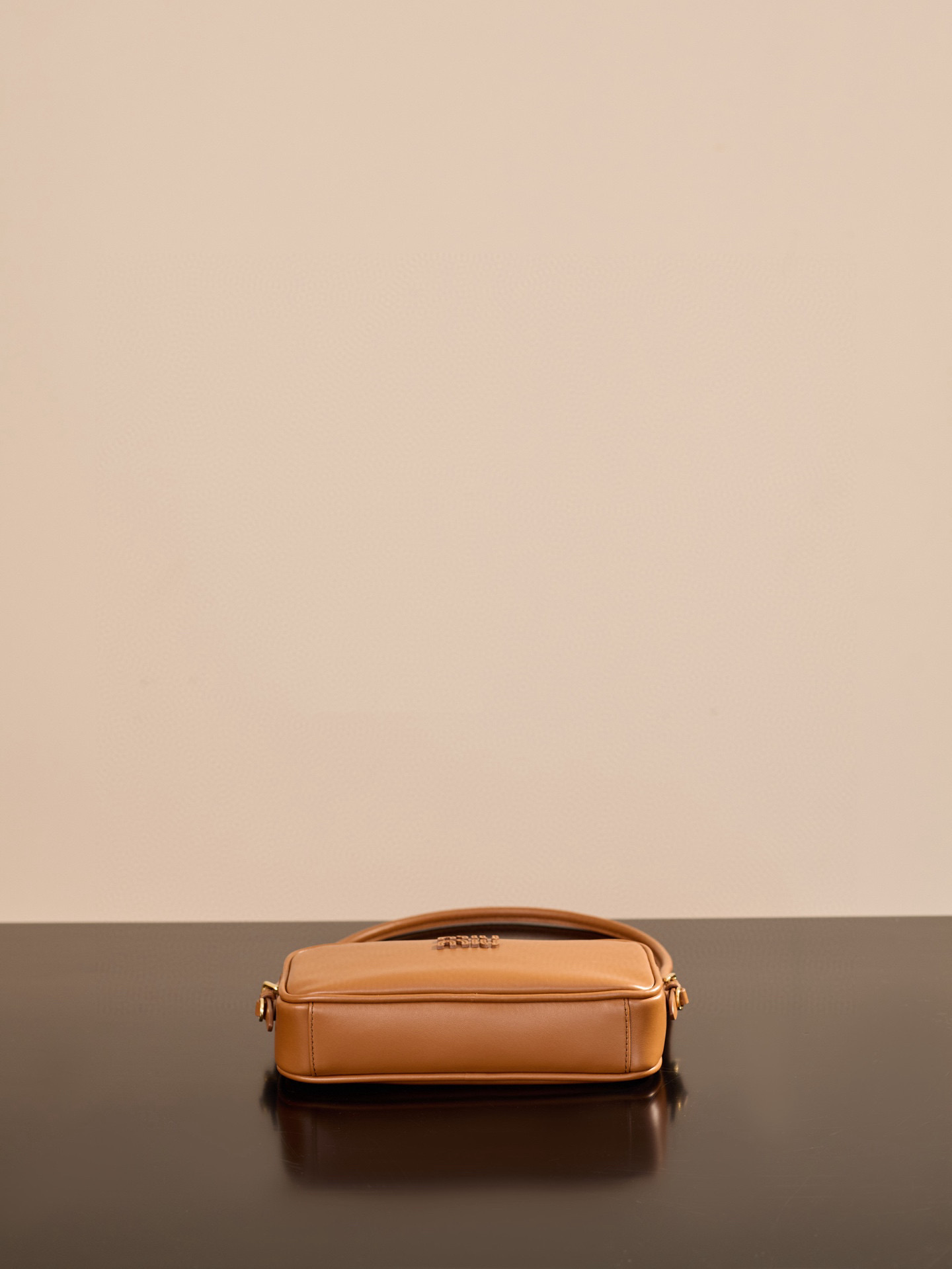 Bagsaaa Miu Miu Leather pouch 5NE024 Brown - 20cm