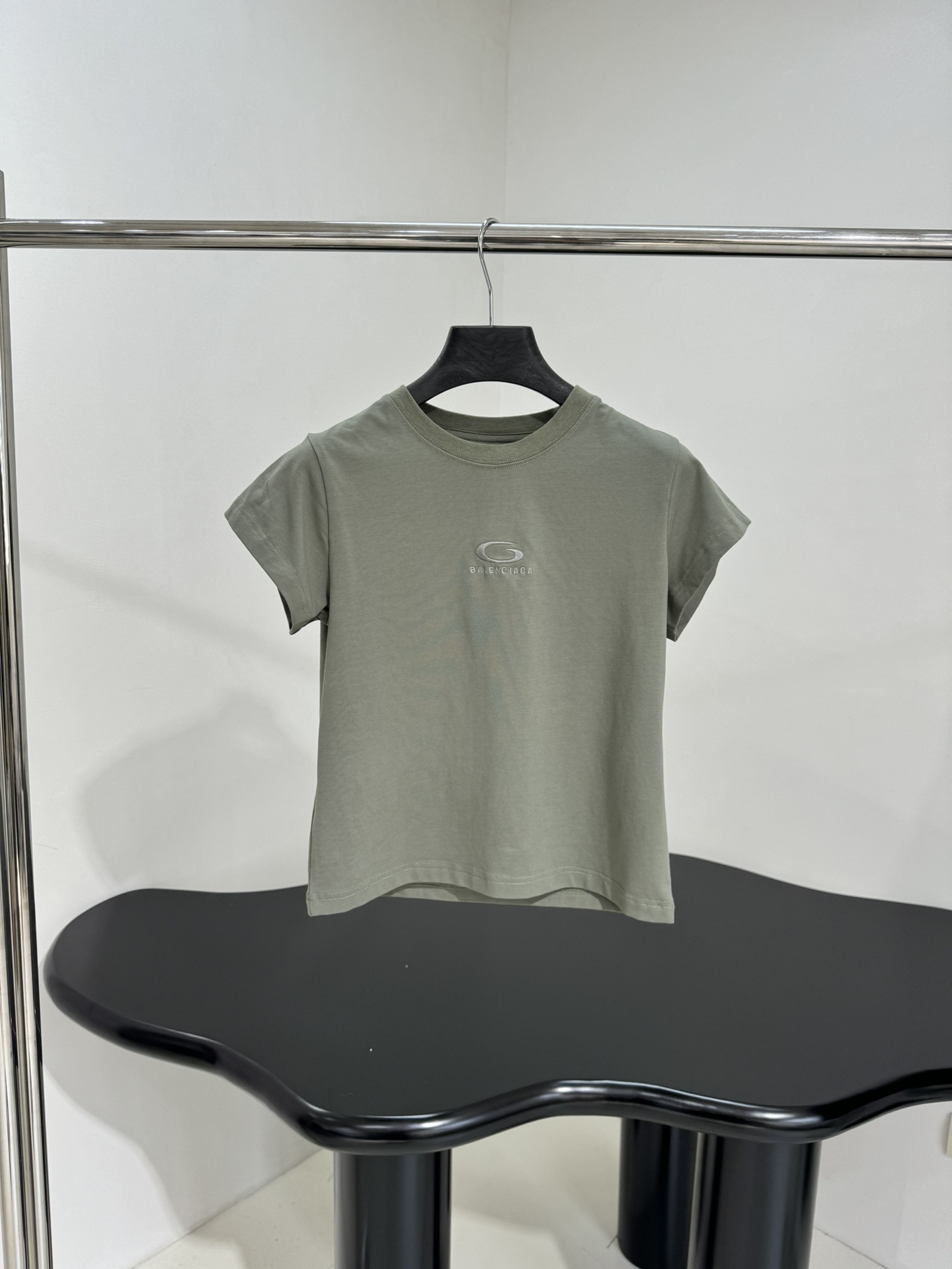 Bagsaaa Ba1en*iaga Loop Sports Icon Fitted T-Shirt in grey
