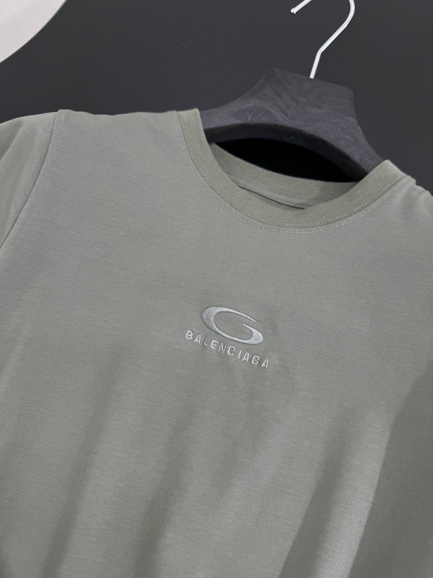 Bagsaaa Ba1en*iaga Loop Sports Icon Fitted T-Shirt in grey