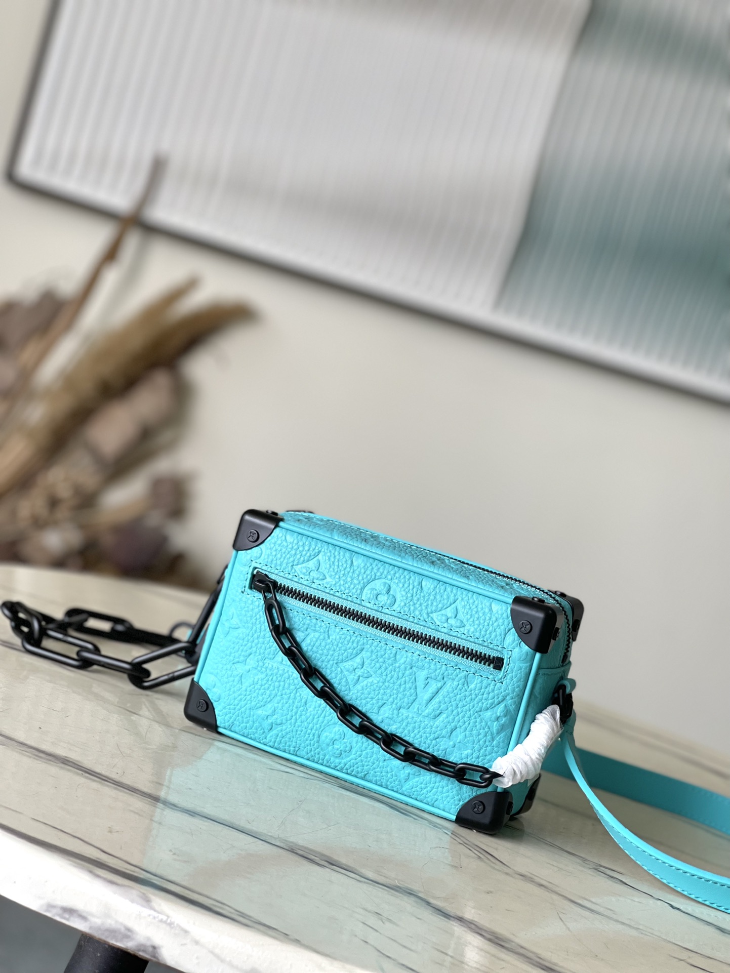 Bagsaaa LV M11673 Mini Soft Trunk Turquoise - 18.5cm