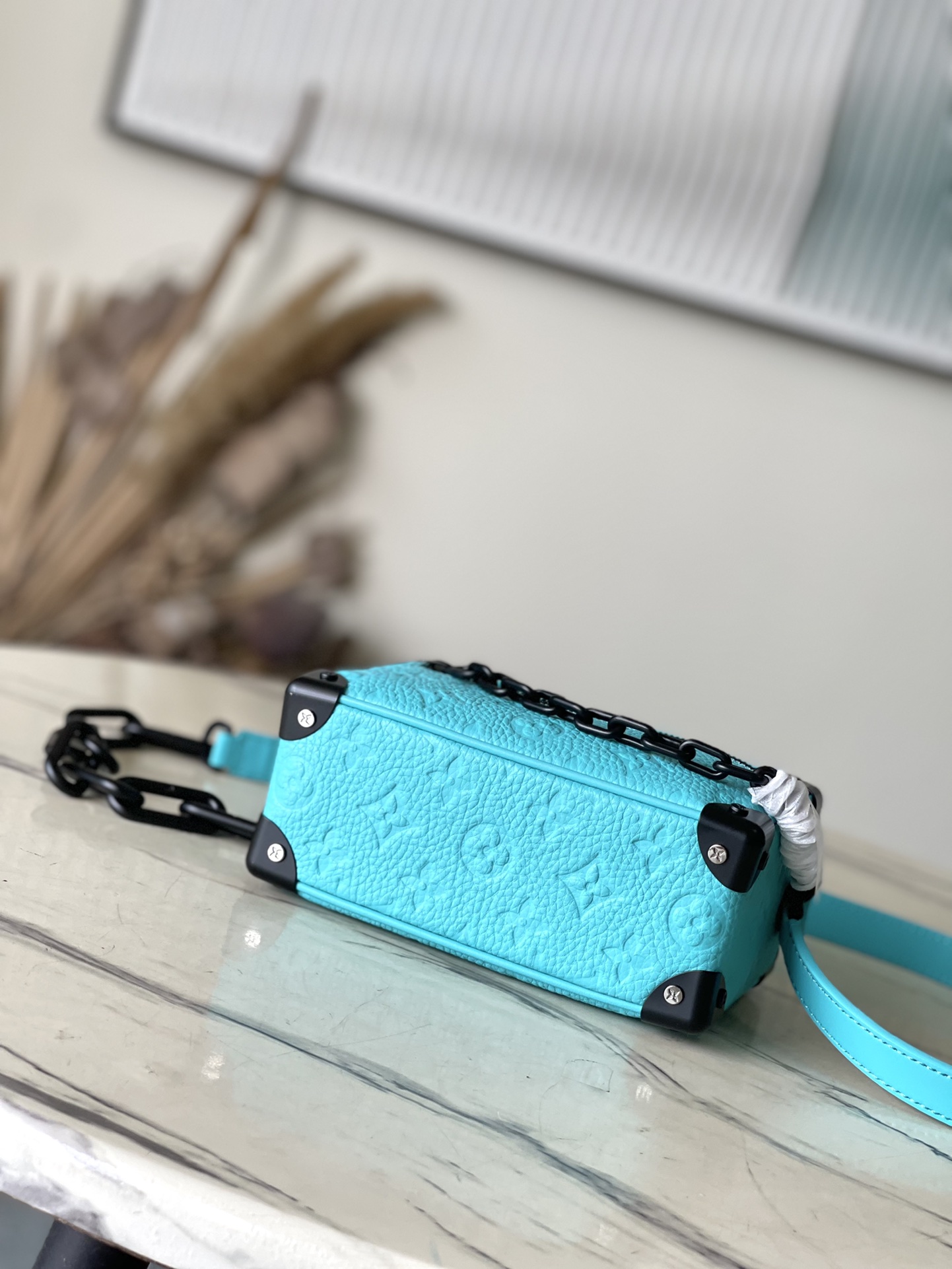 Bagsaaa LV M11673 Mini Soft Trunk Turquoise - 18.5cm