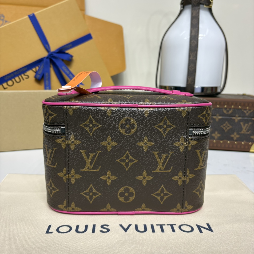 Bagsaaa LV M12650 Nice Mini Pondichery Pink - 20cm