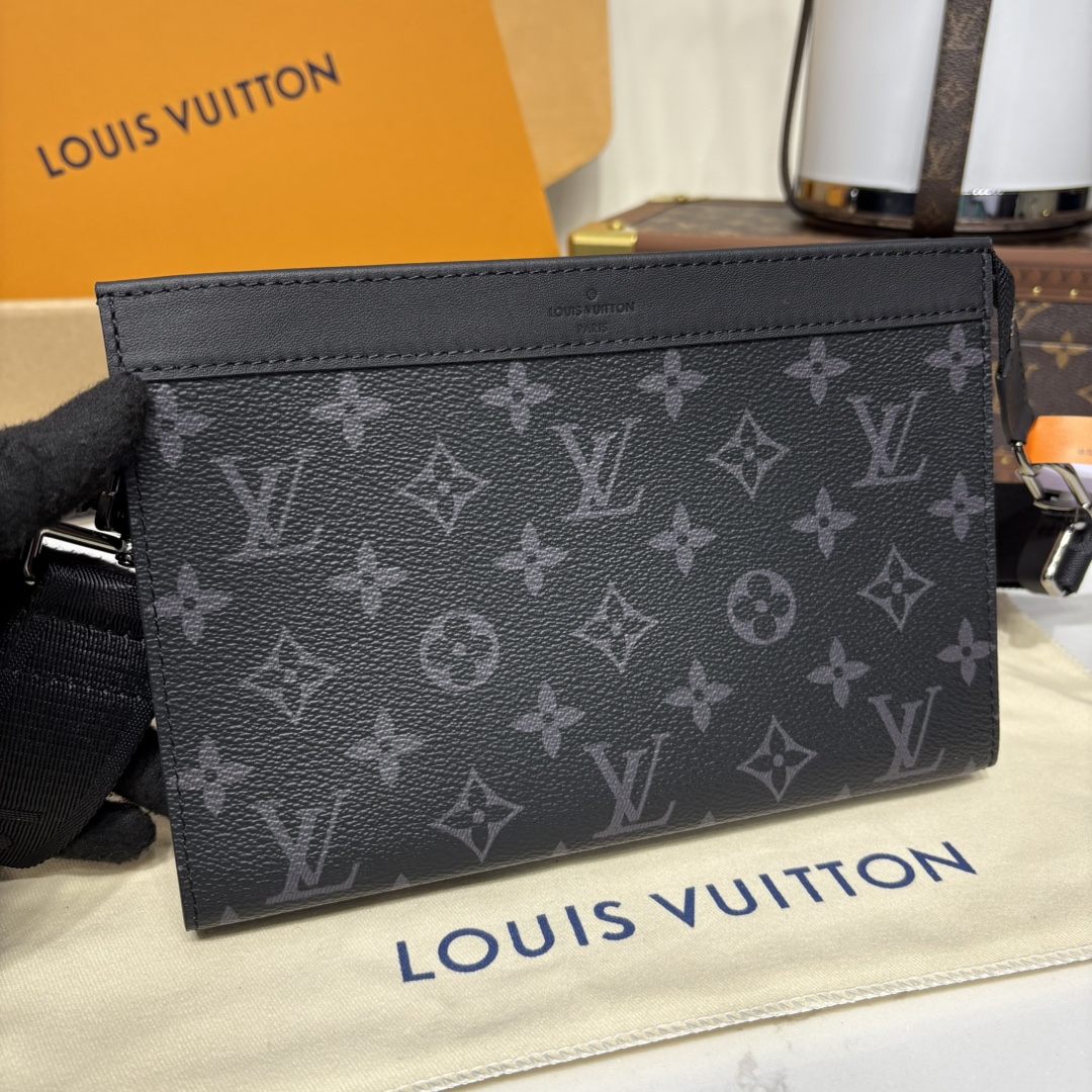 Bagsaaa LV M81124 Gaston Wearable Wallet Monogram Eclipse - 22cm