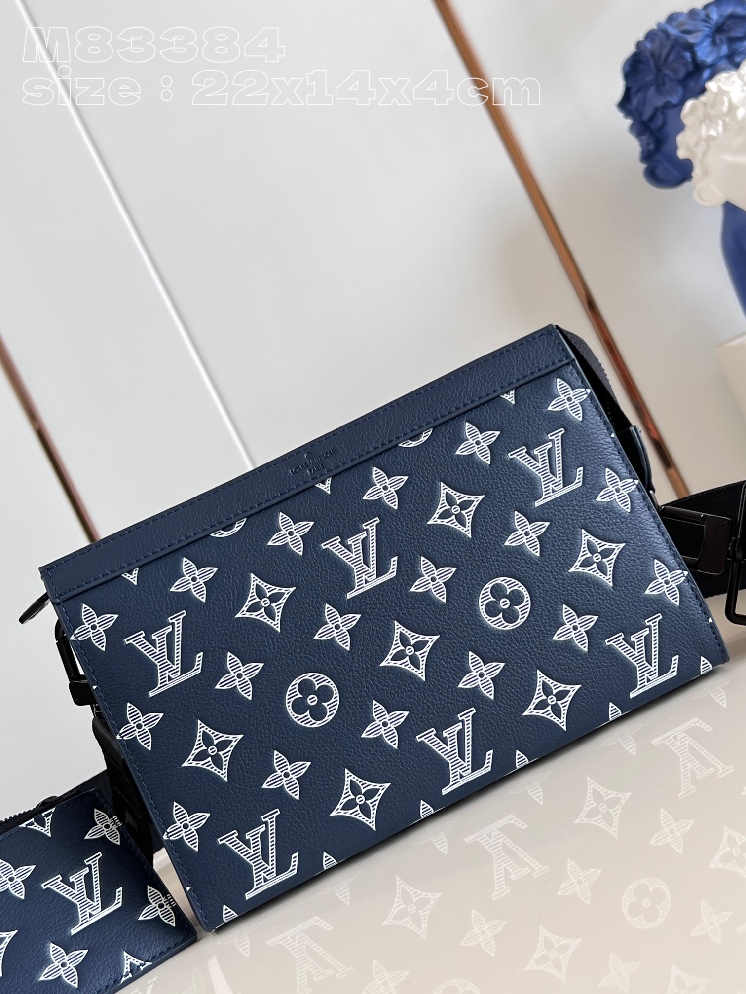 Bagsaaa LV M83384 Gaston Wearable Wallet Ink Blue/White - 22cm