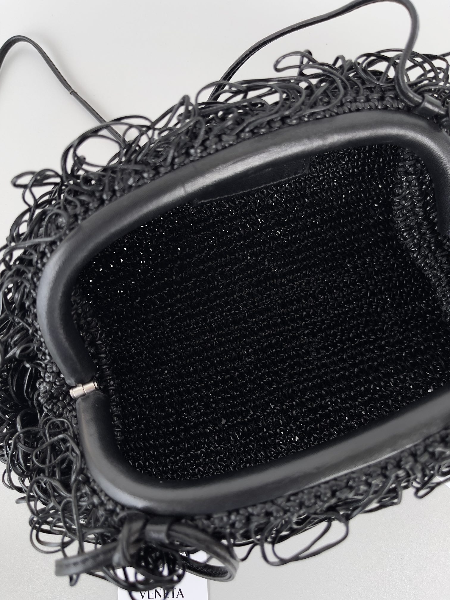 Bagsaaa B0tt*ga Ven*ta The Sponge Pouch clutch bag black - 22cm