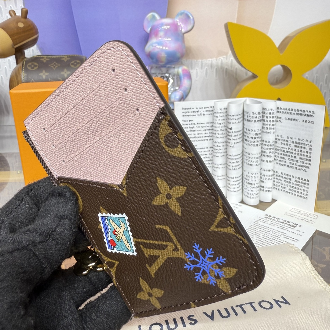 Bagsaaa LV M15333 Romy Card Holder Monogram Snowy - 12cm