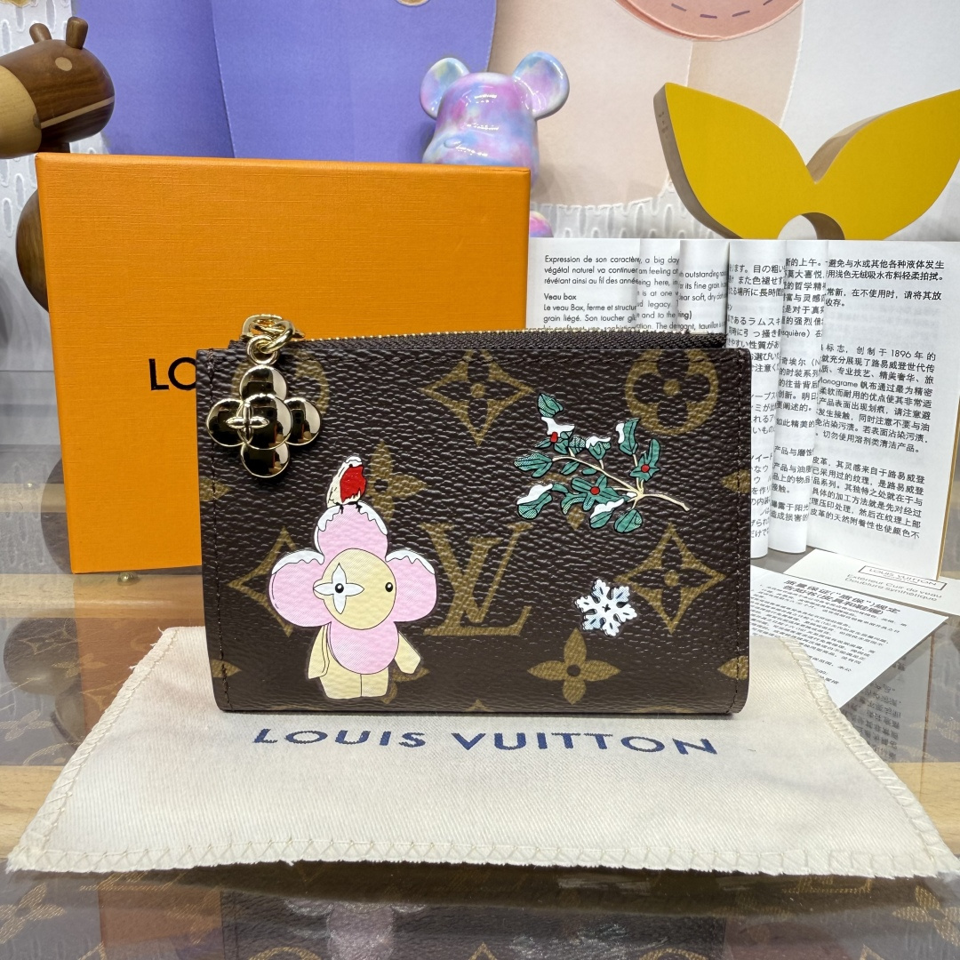 Bagsaaa LV M15334 Lisa Wallet Monogram Snowy Pearl - 11.5cm